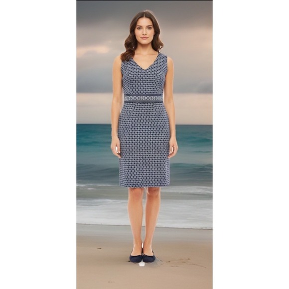 Tory Burch Dresses & Skirts - Tory Burch Women's Navy Blue Sheath Dress Size 6 GORGEOUS dress